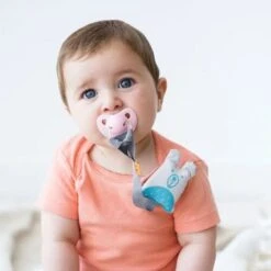 Attache Sucette à Clipser Coton Ours Bleu APunt Barcelona® - Accessoire Bébé écolo -Sigikid Promos Magasin attache sucette a clipser coton ours bleu apunt barcelona accessoire bebe ecolo 3