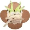 Coffret 2 Doudous Keptin-Jr Coton Bio Zmooz Lime Small 16 Cm - Doudou Bio