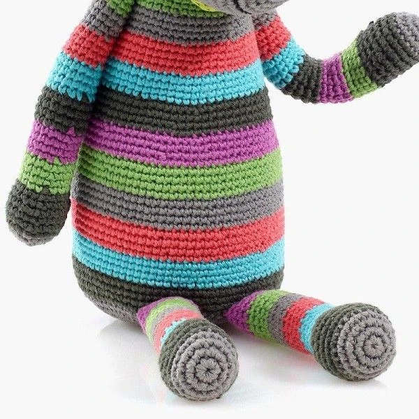 Doudou Âne Donkey 40cm Pebble® Maille Crochet Coton Bio - Doudou Bébé Bio 3 Doudou Âne Donkey 40cm Pebble® Maille Crochet Coton Bio - Doudou Bébé Bio – Image 3