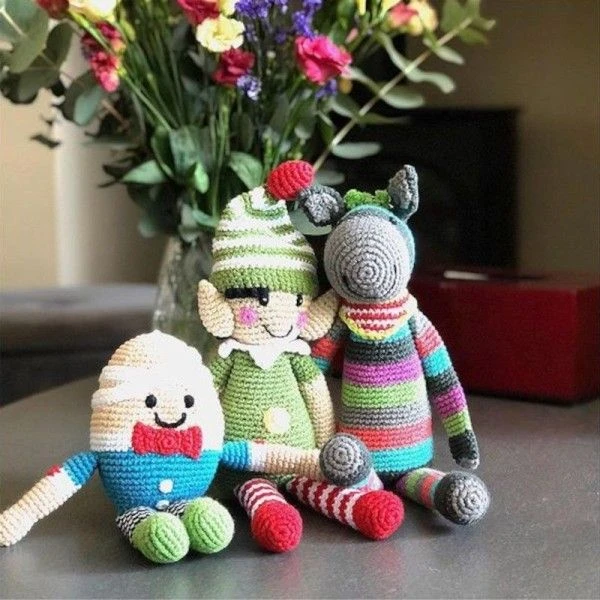 Doudou Âne Donkey 40cm Pebble® Maille Crochet Coton Bio - Doudou Bébé Bio 5 Doudou Âne Donkey 40cm Pebble® Maille Crochet Coton Bio - Doudou Bébé Bio – Image 5