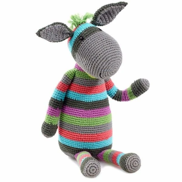 Doudou Âne Donkey 40cm Pebble® Maille Crochet Coton Bio - Doudou Bébé Bio 1 Doudou Âne Donkey 40cm Pebble® Maille Crochet Coton Bio - Doudou Bébé Bio
