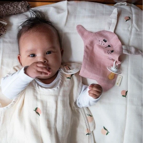 Doudou Attache-sucette Lapin Rose Fabelab® Coton Bio GOTS- Doudou Bio Scandinave 2 Doudou Attache-sucette Lapin Rose Fabelab® Coton Bio GOTS- Doudou Bio Scandinave – Image 2