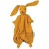 Doudou Bébé Coton Bio GOTS Tino Mousseline Ocre Hoppa®- Doudou Bio