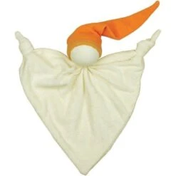 Doudou Keptin-Jr Coton Bio Zmooz Ecru Orange 24 Cm - Coton Bio