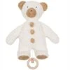 Doudou Boite à Musique Ours Blanc Beige Coton Bio 30 Cm Efie® - Doudou Bio Musical