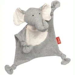 Doudou Éléphant Plat à Nœuds Jersey De Coton Bio Sigikid® 26 Cm - Doudou Bébé