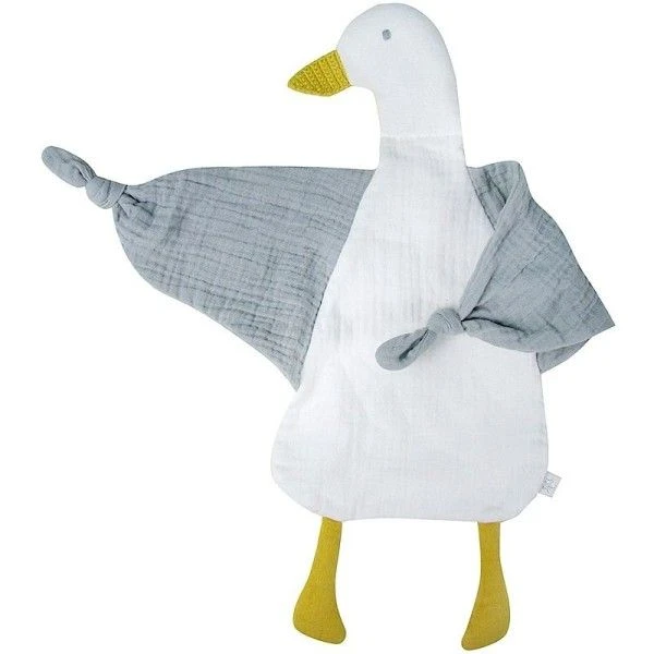 Doudou En Mousseline De Coton Bio Canard Albetta® - Doudou Lange 1 Doudou En Mousseline De Coton Bio Canard Albetta® - Doudou Lange