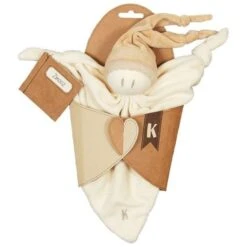 Doudou Keptin-jr Coton Bio Brun Naturel Zmooz Large 24cm - Doudou Bio -Sigikid Promos Magasin doudou keptin jr coton bio brun naturel zmooz large doudou bio 2