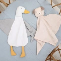 Doudou Lange De Mousseline Chiot Peanut Albetta® 35cm Coton Bio - Lange Doudou -Sigikid Promos Magasin doudou lange de mousseline chiot peanut albetta 35cm coton bio lange doudou 2