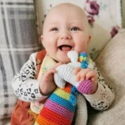 Doudou Licorne Rainbow 37cm Pebble® Maille Crochet Coton Bio - Doudou Bébé Bio -Sigikid Promos Magasin doudou licorne rainbow 37cm pebble maille crochet coton bio doudou bebe bio 4