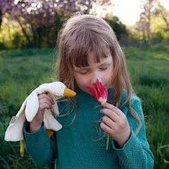 Sigikid Promos Magasin -Sigikid Promos Magasin doudou marionnette a doigt oie fritzi 30 cm nanchen natur coton laine bio jouet bio 1