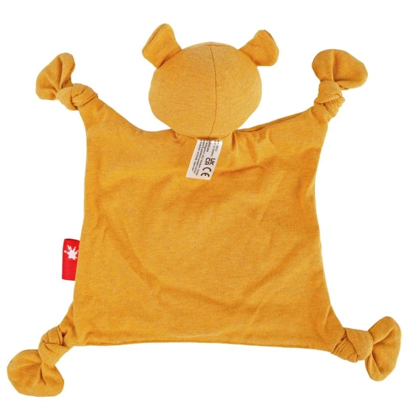 Doudou Ours Plat à Nœuds Jersey De Coton Bio Sigikid® 26 Cm Jaune Ocre - Doudou Bébé 2 Doudou Ours Plat à Nœuds Jersey De Coton Bio Sigikid® 26 Cm Jaune Ocre - Doudou Bébé – Image 2