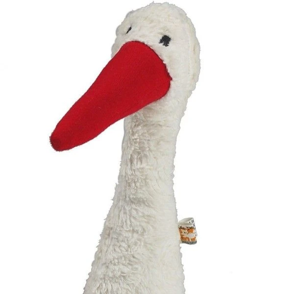 Doudou Peluche Bio GOTS Grande Cigogne Michel Nature 29cm Lana Naturalwear® - Doudou Pour Bébé 2 Doudou Peluche Bio GOTS Grande Cigogne Michel Nature 29cm Lana Naturalwear® - Doudou Pour Bébé – Image 2