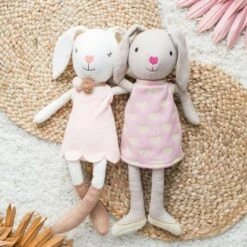 Doudou Peluche Bio Lapine Charlotte 42cm Apple Park™-Jouets Bio Apple Park™ -Sigikid Promos Magasin doudou peluche bio lapine charlotte 42cm apple park jouets bio apple park 3