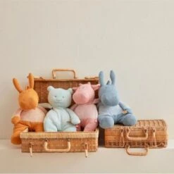 Doudou Peluche Coton Bio Âne Paco Bleu 32cm Noukie's® - Bébé Bio -Sigikid Promos Magasin doudou peluche coton bio ane paco bleu 32cm noukie s bebe bio 3