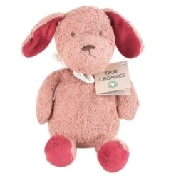 Doudou Peluche Coton Bio Chien 25 Cm Tikiri® Certifié GOTS -Jouet Bio
