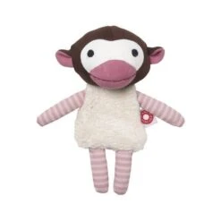 Doudou Peluche Coton Bio Singe Rose Franck & Fischer - Peluche Coton Bio