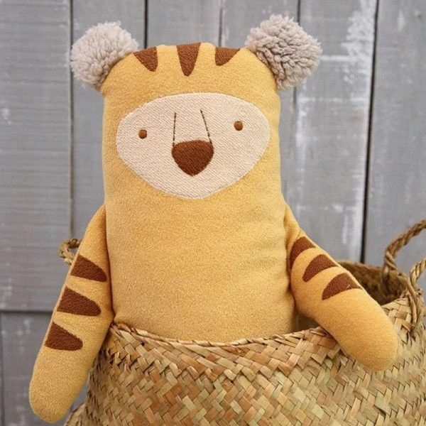 Doudou Peluche En éponge De Coton Bio Tigre 42cm Albetta® - Peluche Bio 2 Doudou Peluche En éponge De Coton Bio Tigre 42cm Albetta® - Peluche Bio – Image 2