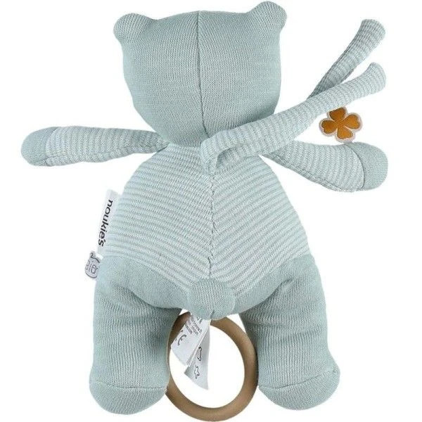 Doudou Peluche Musicale Coton Bio Nouky Menthe Noukie's® - Bébé Bio 2 Doudou Peluche Musicale Coton Bio Nouky Menthe Noukie's® - Bébé Bio – Image 2