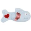 Doudou Peluche Poisson Bleu Amoureux Efie29 Cm - Doudou Coton Bio GOTS