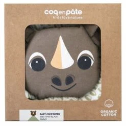 Doudou Plat 28cm Coton Bio Rhinocéros Coq En Pâte® - Doudou Coton Bio -Sigikid Promos Magasin doudou plat 28cm coton bio rhinoceros coq en pate doudou coton bio 3