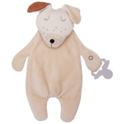 Doudou Plat Attache Sucette Chien Beige Wooly Organic® Coton Bio 35 Cm - Doudou Bio GOTS -Sigikid Promos Magasin doudou plat attache sucette chien beige wooly organic coton bio 35 cm doudou bio gots 2