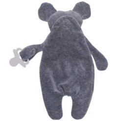 Doudou Plat Attache Sucette Souris Grise Wooly Organic® Coton Bio 35 Cm - Doudou Bio GOTS -Sigikid Promos Magasin doudou plat attache sucette souris grise wooly organic coton bio 35 cm doudou bio gots 2