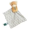 Doudou Plat Bébé L'ours Fleuri 20cm Coton Bio Doudou Et Compagnie® - Doudou Bio Français