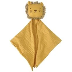 Doudou Plat Carré Lange Mousseline De Coton Bio Lion Albetta® 35cm - Lange Doudou