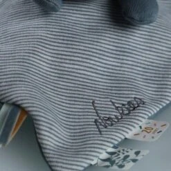 Doudou Plat Carré Mouchoir Coton Bio Âne Paco Bleu Noukie's® - Bébé Bio -Sigikid Promos Magasin doudou plat carre mouchoir coton bio ane paco bleu noukie s bebe bio 4