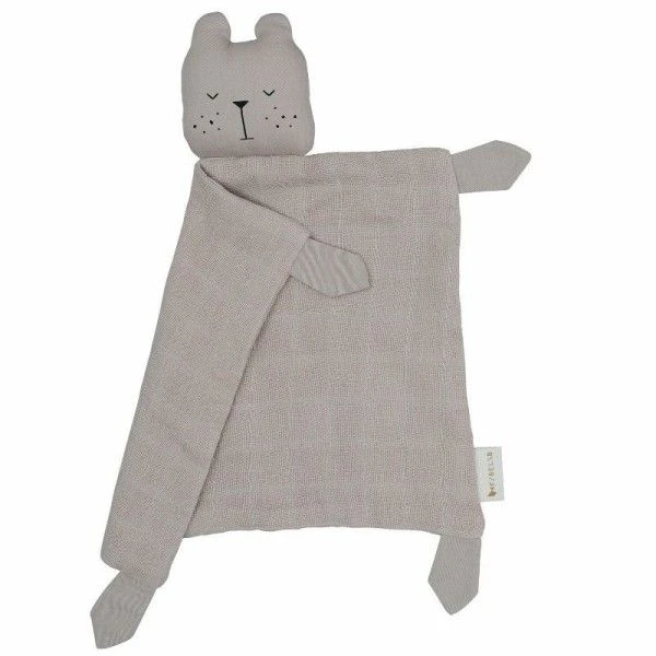 Doudou Plat Carré Ours Beige Fabelab® Mousseline Coton Bio GOTS- Doudou Bio Scandinave 1 Doudou Plat Carré Ours Beige Fabelab® Mousseline Coton Bio GOTS- Doudou Bio Scandinave