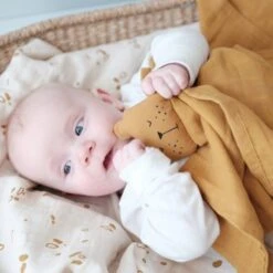 Doudou Plat Carré Ours Paresseux Ocre 34cm Fabelab® Coton Bio GOTS- Doudou Bio Scandinave -Sigikid Promos Magasin doudou plat carre ours paresseux ocre 34cm fabelab coton bio gots doudou bio scandinave 2