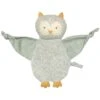 Doudou Plat éponge De Coton Bio Hibou Chouette Oliver 28cm Albetta® - Doudou Hibou