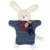 Doudou Plat Marionnette Lapin 25 Cm Maïlou Tradition® Coton Bio - Doudou Bio Français