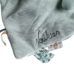 Doudou Plat Mouchoir Coton Bio Nouky Menthe Noukie's® - Bébé Bio -Sigikid Promos Magasin doudou plat mouchoir coton bio nouky menthe noukie s bebe bio 4