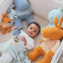 Doudou Plat Mouchoir Coton Bio Nouky Menthe Noukie's® - Bébé Bio -Sigikid Promos Magasin doudou plat mouchoir coton bio nouky menthe noukie s bebe bio 6