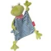 Doudou Plat Mouchoir Sigikid® Grenouille Marinière Green 27cm - Doudou Bio