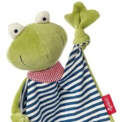 Doudou Plat Mouchoir Sigikid® Grenouille Marinière Green 27cm - Doudou Bio -Sigikid Promos Magasin doudou plat mouchoir sigikid grenouille mariniere green doudou bio 2