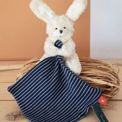 Doudou Plat & Pantin Lapin Peluche Maïlou Tradition® Coton Bio - Doudou Bio Français -Sigikid Promos Magasin doudou plat pantin lapin peluche mailou tradition coton bio doudou bio francais 2