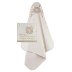 Drap De Bain Bébé Bio Cape Avec Capuche Ourson Wooly Organic® Coton Bio - Serviette Bio GOTS -Sigikid Promos Magasin drap de bain bebe bio cape avec capuche ourson wooly organic coton bio serviette bio gots 1