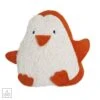 Efie Petit Doudou Bouillotte Noyaux De Cerise Pingouin 25 Cm Blanc & Orange - Coton Bio
