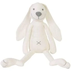 Grand Doudou Lapin Richie Ivoire En Lin 41 Cm Happy Horse - Doudou Pour Bébé