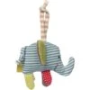 Hochet à Suspendre éléphant Rayé Sigikid® Série Green 11 Cm - Hochet Bio Bébé
