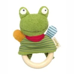 Hochet Anneau Bois Sigikid® Grenouille Green 15 Cm - Hochet Bois