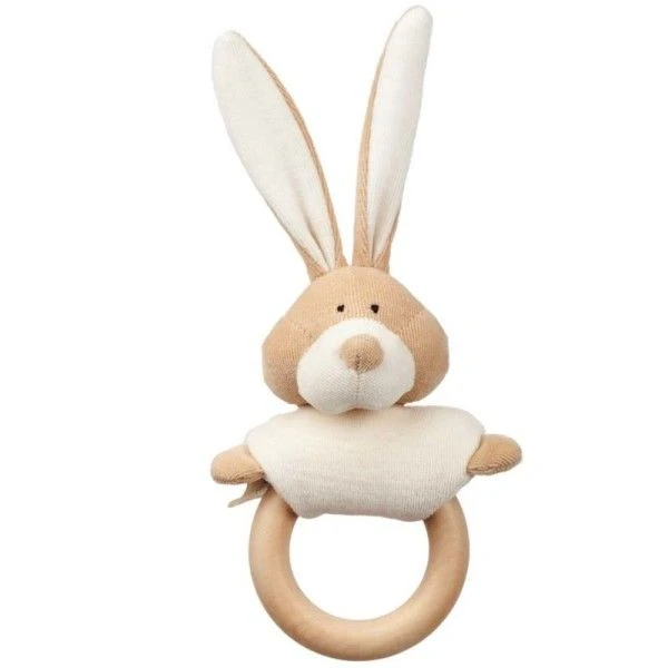 Hochet Bio & Anneau De Dentition Lapin Bunny Wooly Organic® Coton Bio 16.5 Cm - Hochet Bio GOTS 1 Hochet Bio & Anneau De Dentition Lapin Bunny Wooly Organic® Coton Bio 16.5 Cm - Hochet Bio GOTS