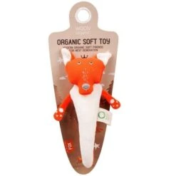 Hochet Bio Renard Wooly Organic® Funcky Feet Coton Bio 21cm - Doudou Bio GOTS