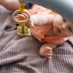 Hochet Clip Coton Et Anneau De Dentition Pour Poussette Tigre APunt Barcelona® - Hochets Bébé -Sigikid Promos Magasin hochet clip coton et anneau de dentition pour poussette tigre apunt barcelona hochets bebe 2