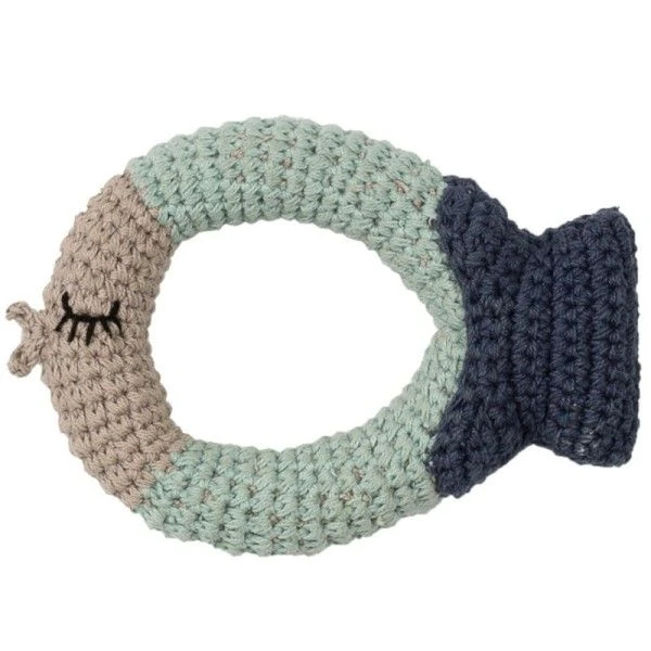 Hochet En Crochet Hoppa® Poisson Coton Nature - Hochets Bébé 1 Hochet En Crochet Hoppa® Poisson Coton Nature - Hochets Bébé