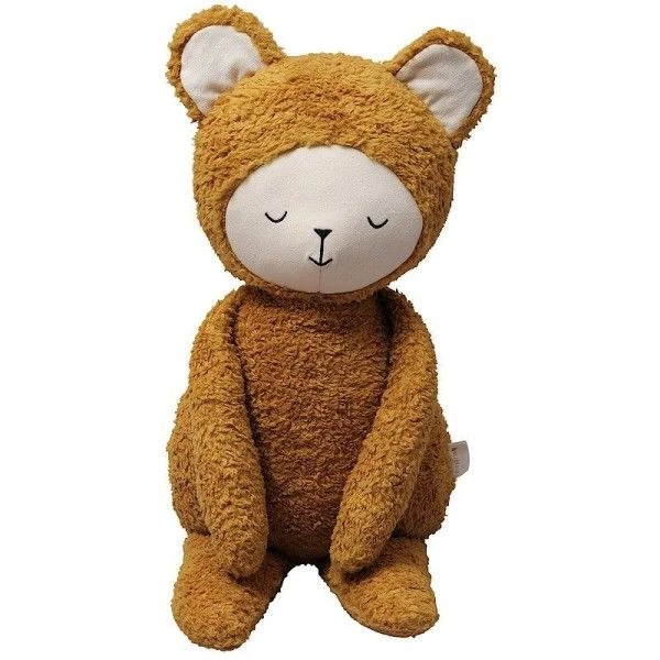 Peluche Big Buddy Ours Ocre Fabelab® 54cm Coton Bio GOTS -Ours Peluche Bio Tissu 1 Peluche Big Buddy Ours Ocre Fabelab® 54cm Coton Bio GOTS -Ours Peluche Bio Tissu
