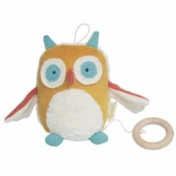 Peluche Musicale Bio Sigikid® Hibou Green 14 Cm - Peluche Musicale Coton Bio